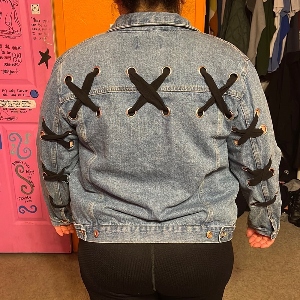 EUC Love Tree Jean Jacket size L